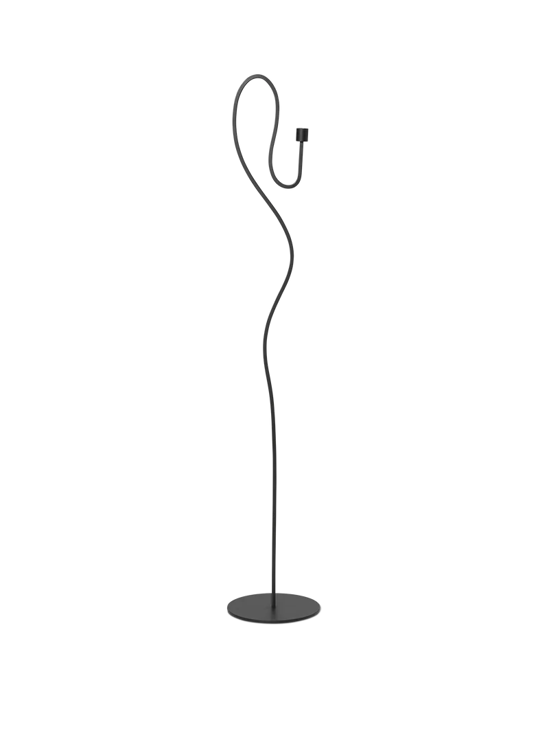 Valse Floor Candle Holder - Black