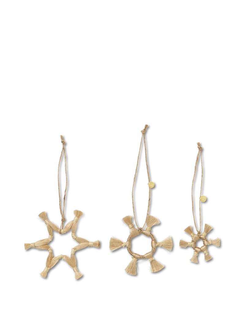 Jute Stars - Set of 3 - Natural