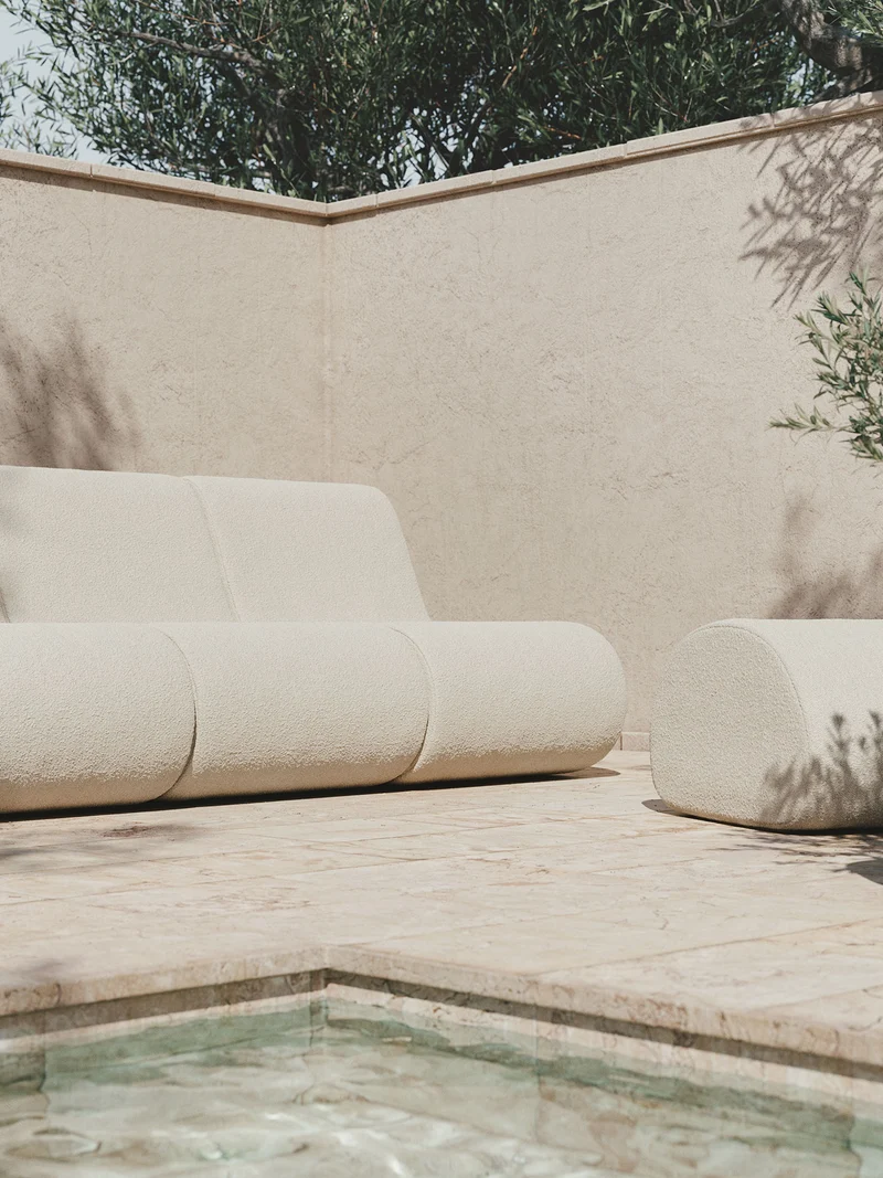 Rouli Pouf - Pure Bouclé - Off-white
