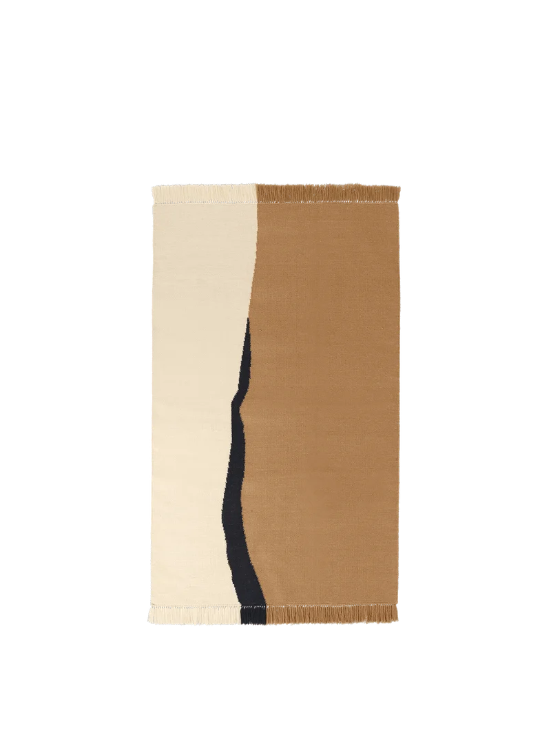 Soil Kelim Rug - Dark Sand/Off-white