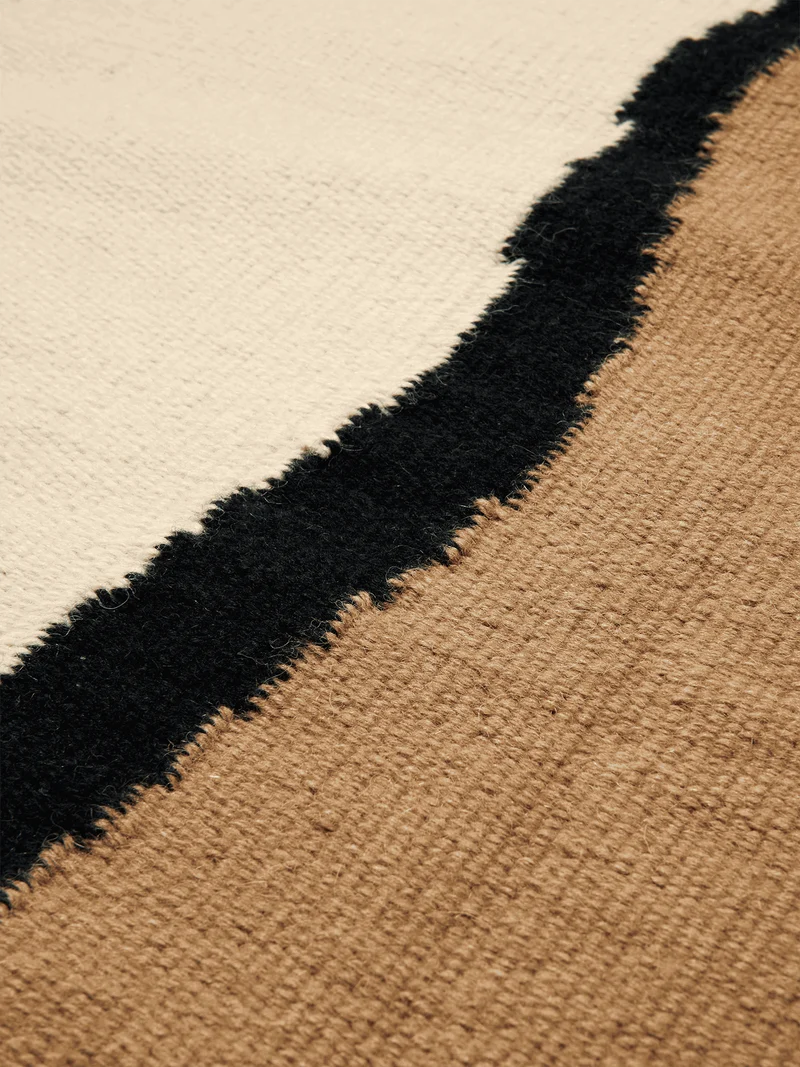 Soil Kelim Rug - Dark Sand/Off-white