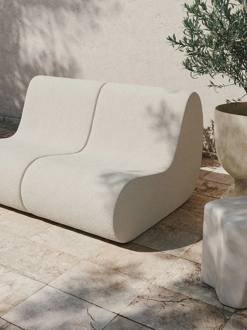 Rouli Center Module - Pure Bouclé - Off-white