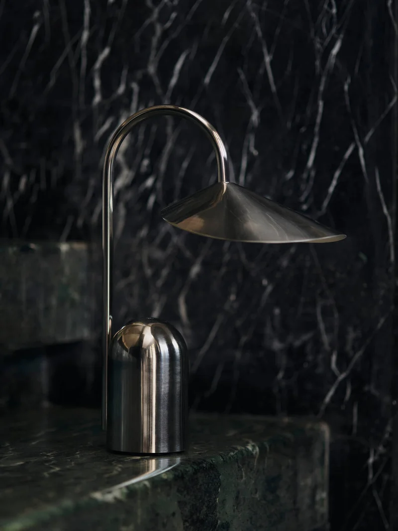 Arum Portable Lamp - Stainless Steel