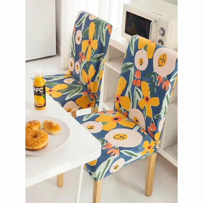 Housse de chaise imprimée douce en soie de lait