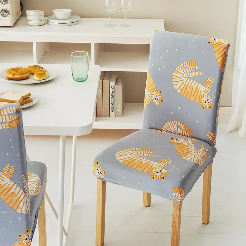 Housse de chaise imprimée douce en soie de lait