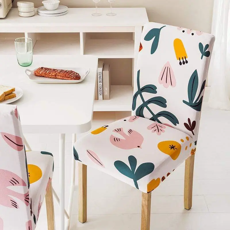 Housse de chaise imprimée douce en soie de lait