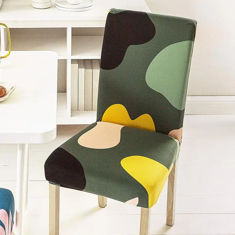 Housse de chaise imprimée douce en soie de lait