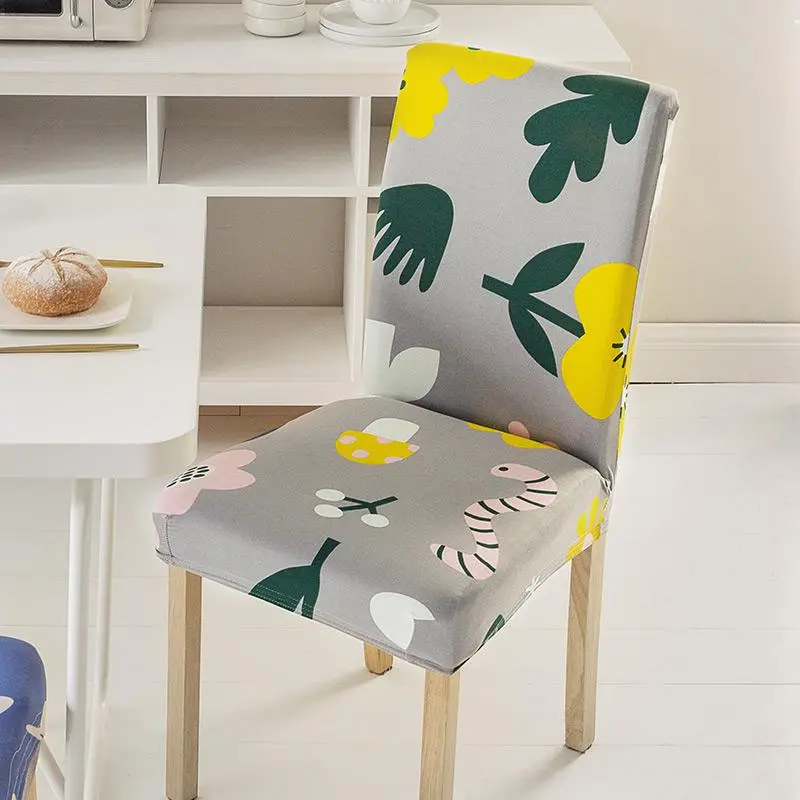 Housse de chaise imprimée douce en soie de lait