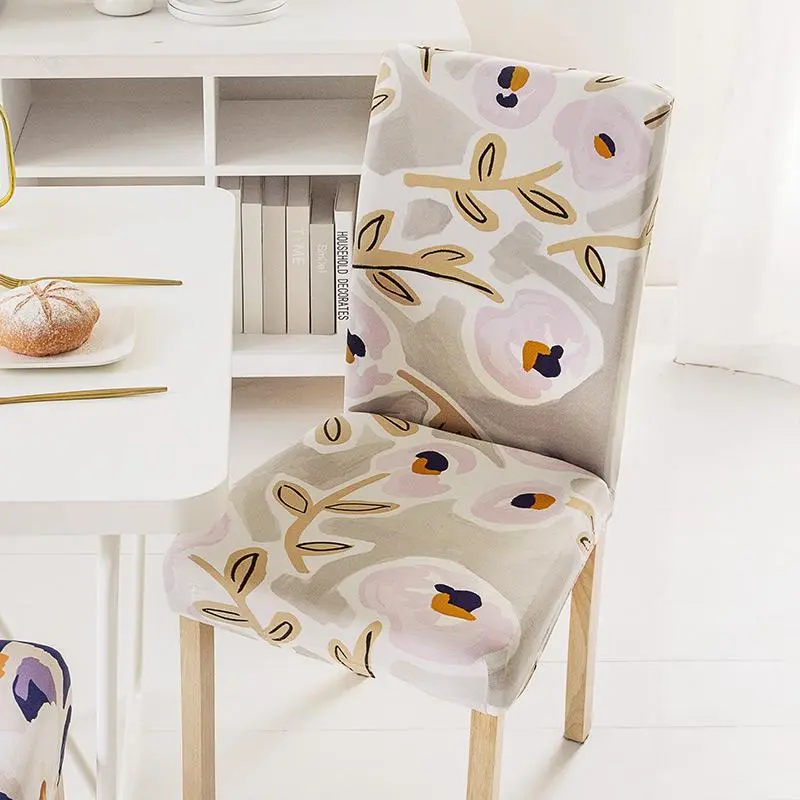 Housse de chaise imprimée douce en soie de lait