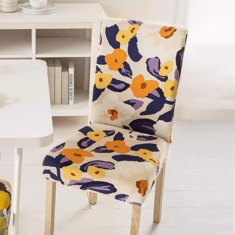 Housse de chaise imprimée douce en soie de lait