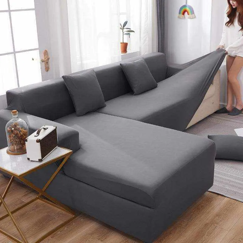 Housse canapé d'angle élastique LYCRA