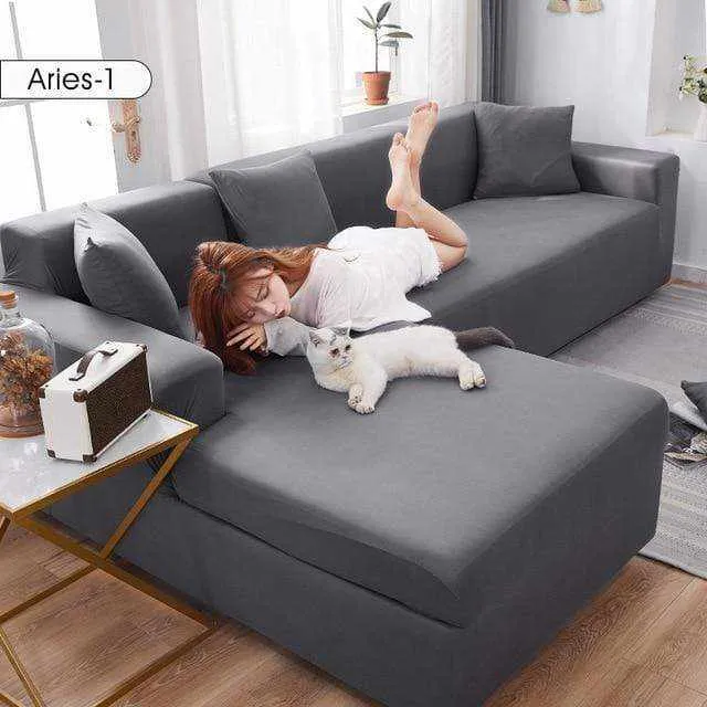Housse canapé d'angle élastique LYCRA