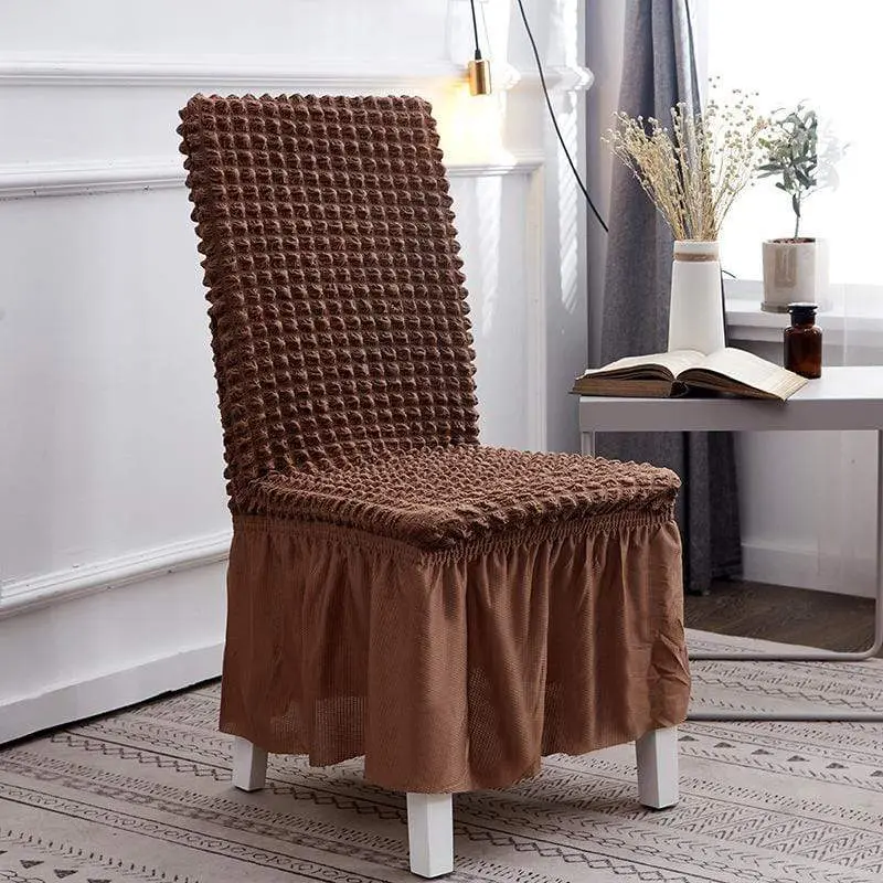 Housse de chaise épaissie en forme jupe