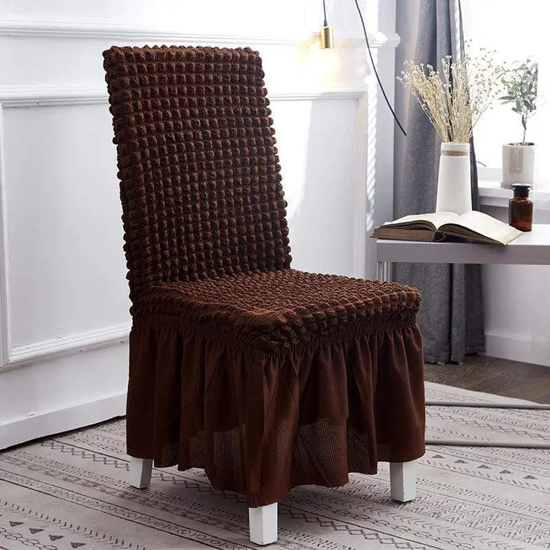 Housse de chaise épaissie en forme jupe