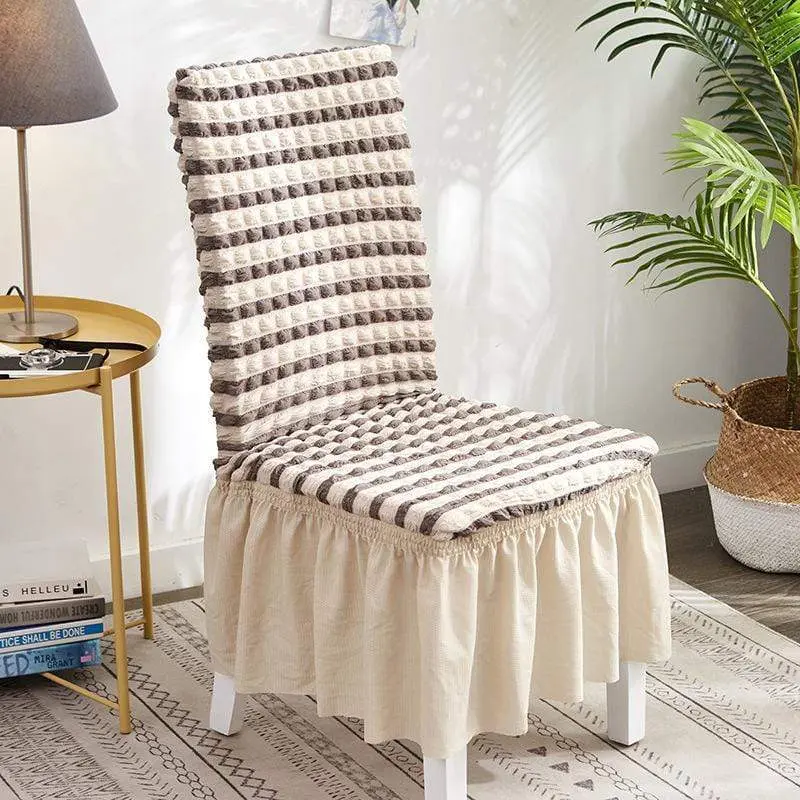 Housse de chaise épaissie en forme jupe