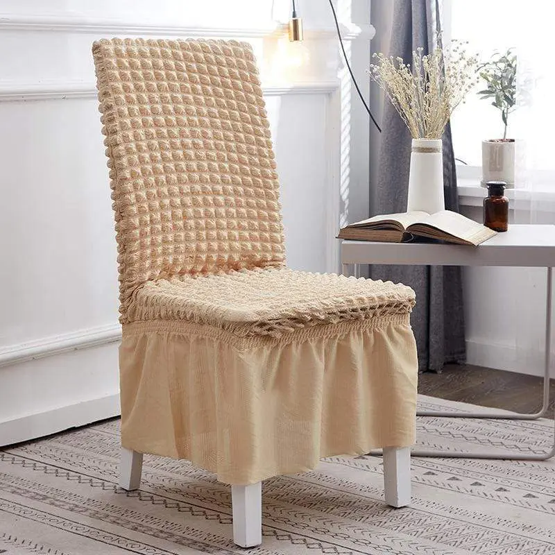 Housse de chaise épaissie en forme jupe