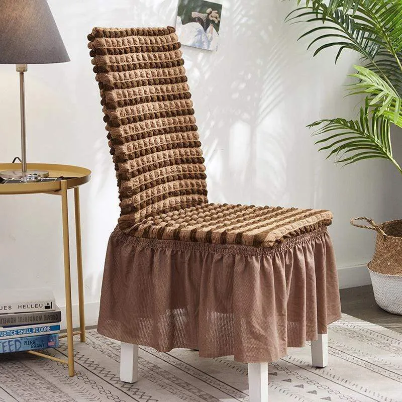Housse de chaise épaissie en forme jupe