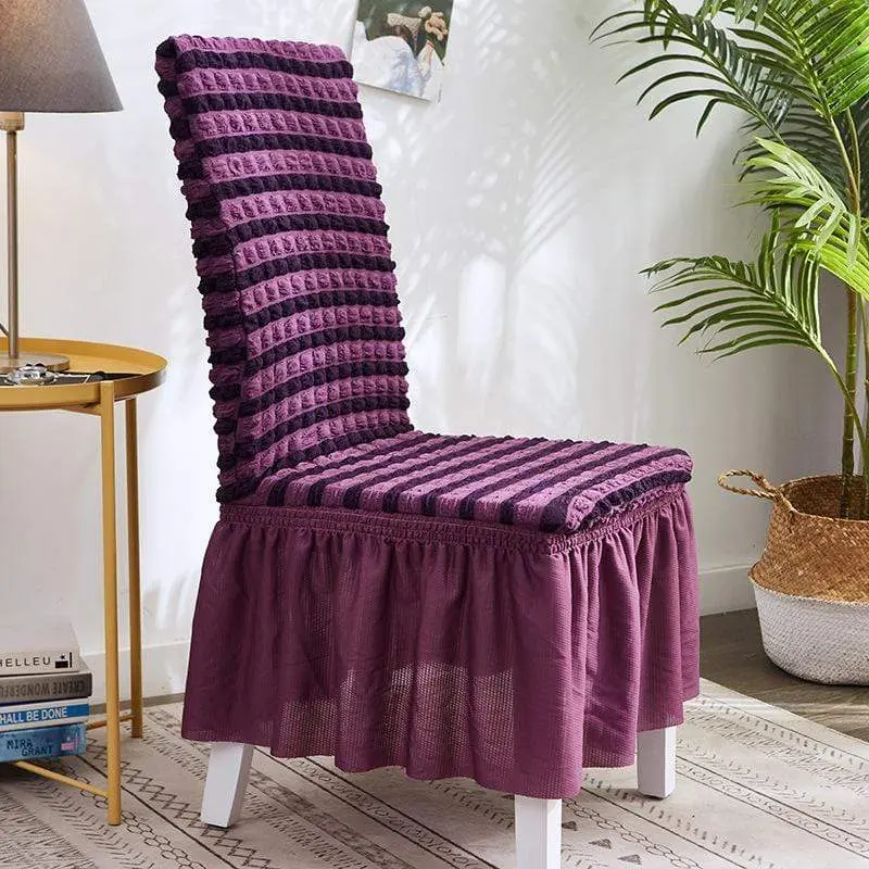 Housse de chaise épaissie en forme jupe