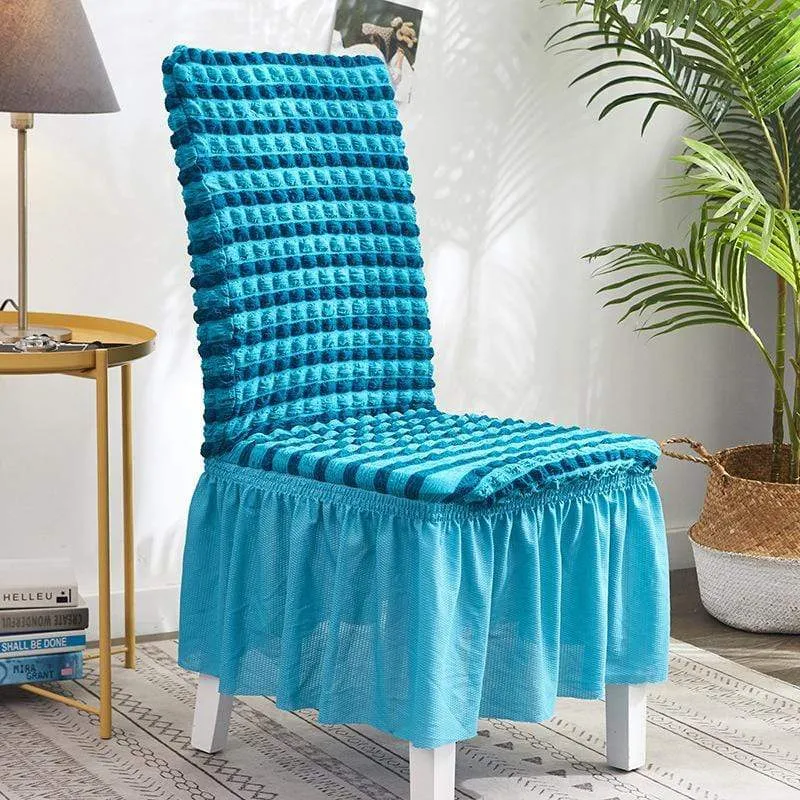 Housse de chaise épaissie en forme jupe