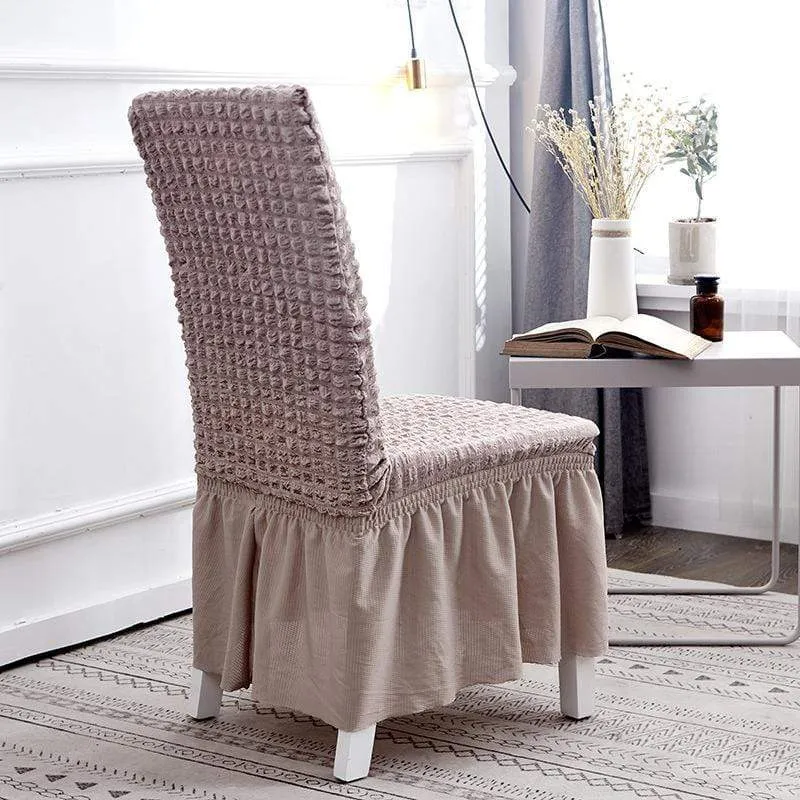 Housse de chaise épaissie en forme jupe