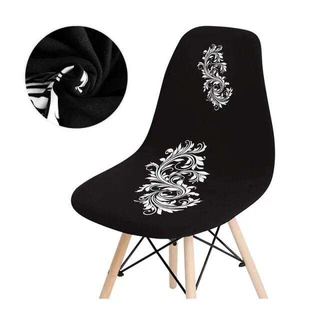 SCANBLACK - Housse de chaise scandinave imprimé