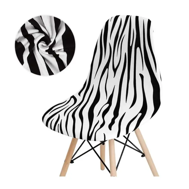 SCANBLACK - Housse de chaise scandinave imprimé