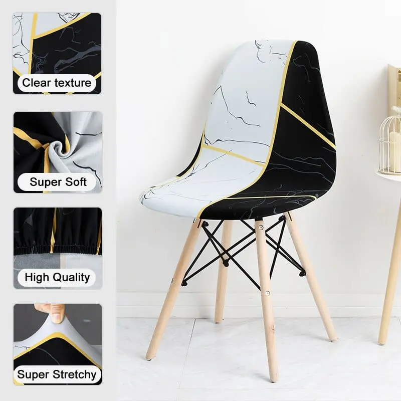 SCANBLACK - Housse de chaise scandinave imprimé