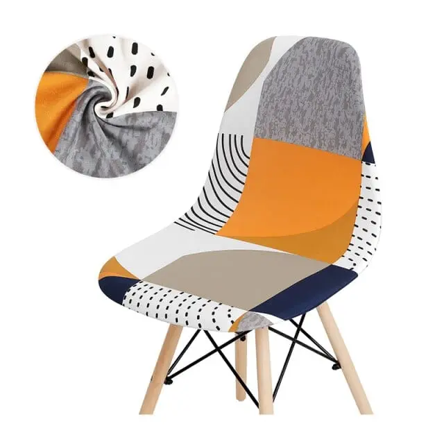 SCANBLACK - Housse de chaise scandinave imprimé