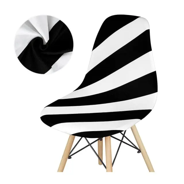 SCANBLACK - Housse de chaise scandinave imprimé