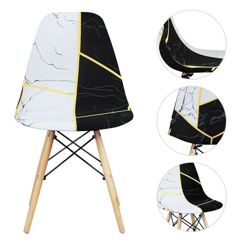 SCANBLACK - Housse de chaise scandinave imprimé