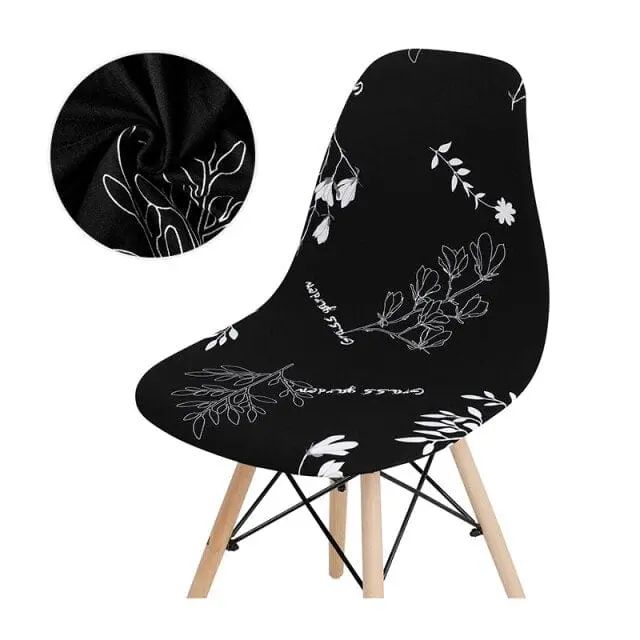 SCANBLACK - Housse de chaise scandinave imprimé