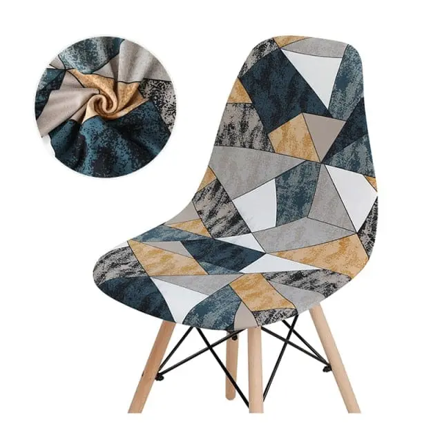 SCANBLACK - Housse de chaise scandinave imprimé