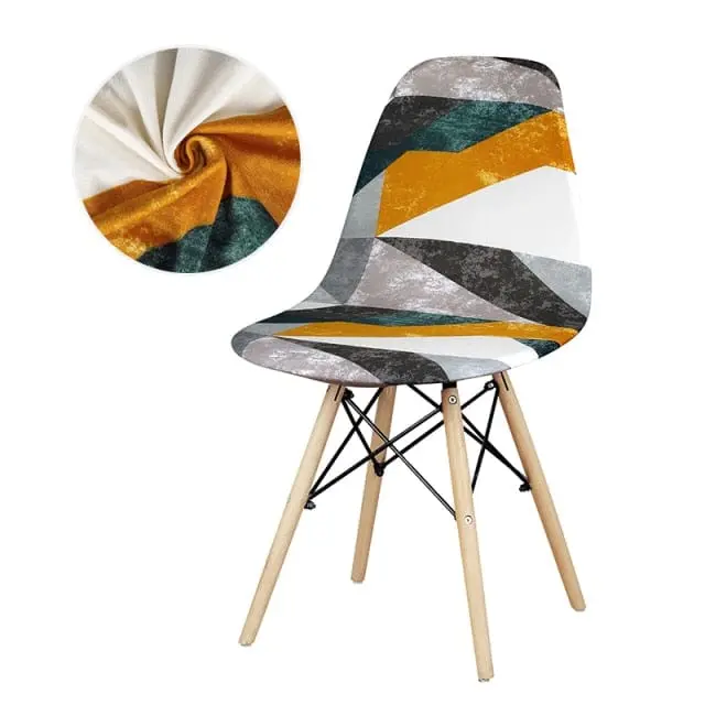 GEONAV - Housse de chaise scandinave géométrique