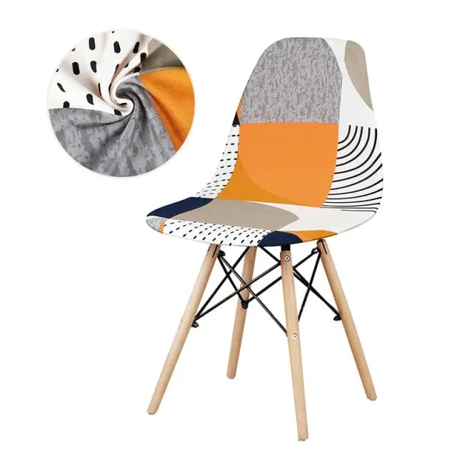 GEONAV - Housse de chaise scandinave géométrique