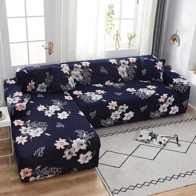 Housse de canapé d'angle TEMU - Design florale