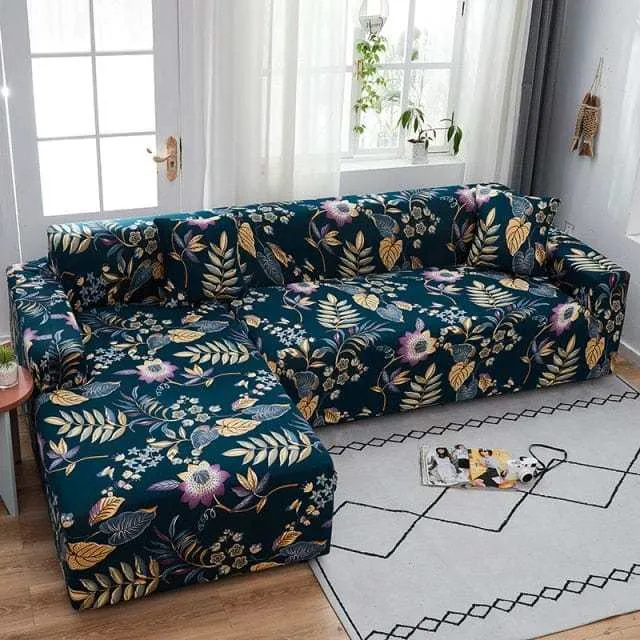 Housse de canapé d'angle TEMU - Design florale