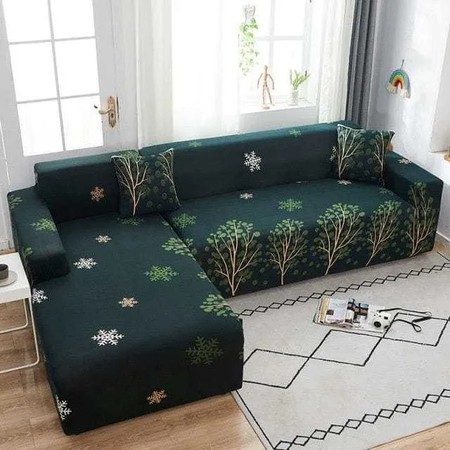 Housse de canapé d'angle TEMU - Design florale