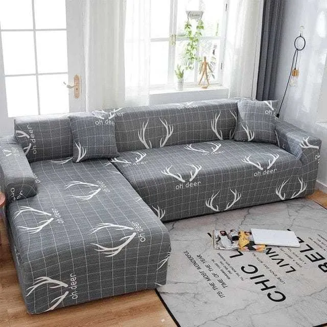 Housse de canapé d'angle TEMU - Design florale