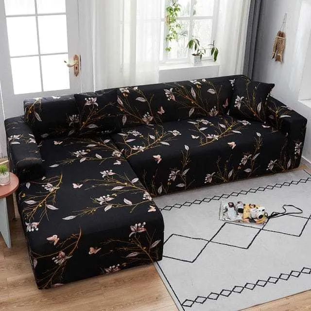 Housse de canapé d'angle TEMU - Design florale