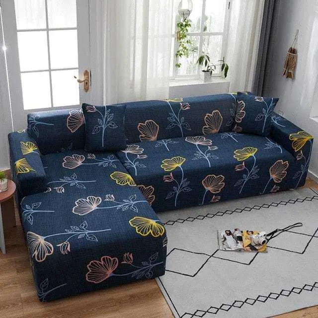 Housse de canapé d'angle TEMU - Design florale