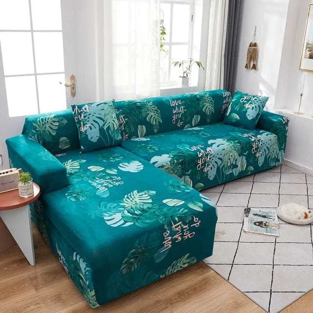 Housse de canapé d'angle TEMU - Design florale