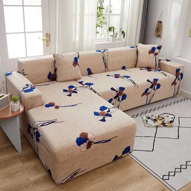 Housse de canapé d'angle TEMU - Design florale