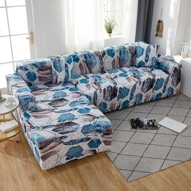 Housse de canapé d'angle TEMU - Design florale