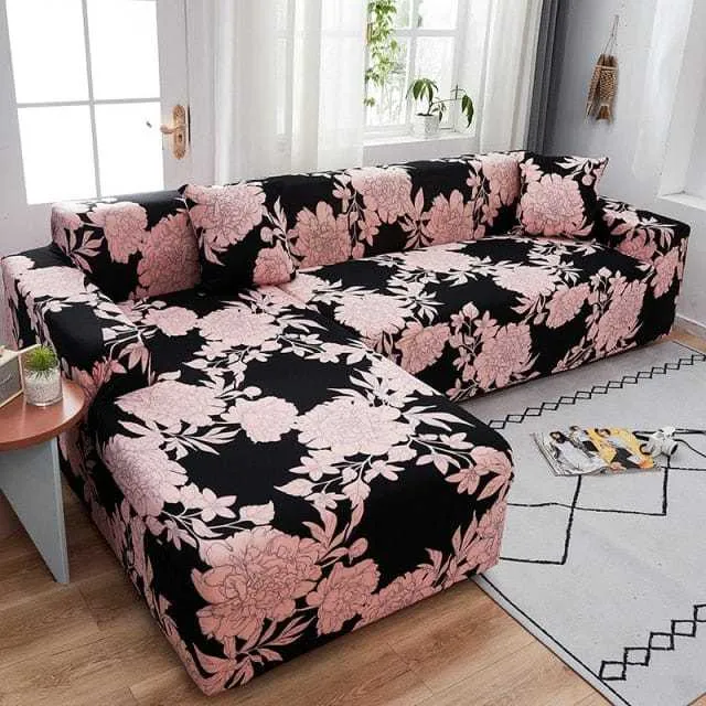 Housse de canapé d'angle TEMU - Design florale