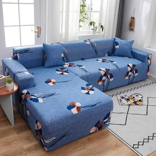 Housse de canapé d'angle TEMU - Design florale