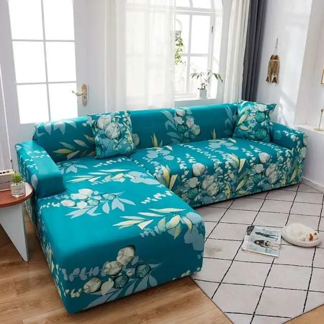Housse de canapé d'angle TEMU - Design florale