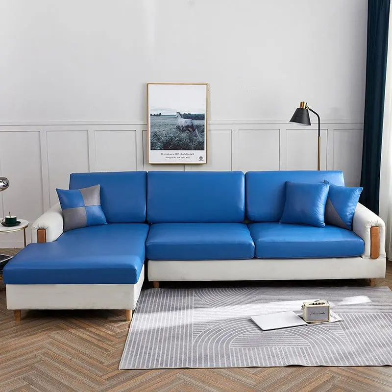 Housse d'assise canapé, coussin et dossier en simili cuir YAMS