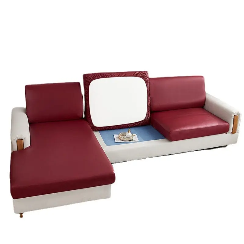 Housse d'assise canapé, coussin et dossier en simili cuir YAMS