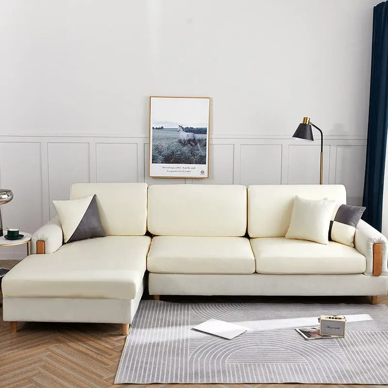 Housse d'assise canapé, coussin et dossier en simili cuir YAMS