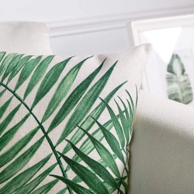 Housse de coussin motif cactus